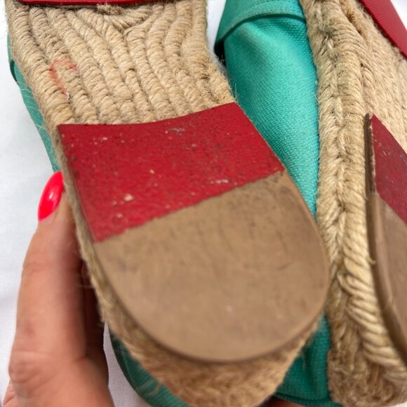 Christian Louboutin crest logo Turquoise Nanou Orlato Espadrille flats - Picture 11 of 14